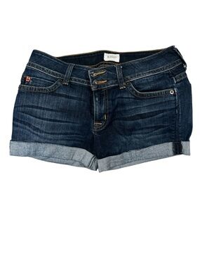 Hudson Jeans Dark Indigo Rolled Cuff Denim Shorts
